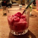 Raspberry and Banana imitation 'Ice Cream'
