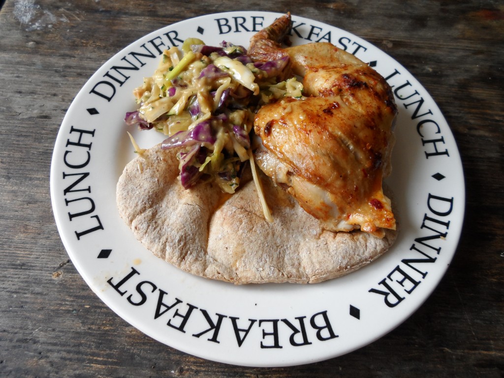 Spatchcock Chicken and thai salad